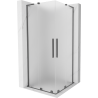 Mexen Velar L Duo sliding shower cabin 90 x 90 cm, frost, gun metal - 871-090-090-02-33-95