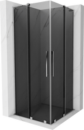Mexen Velar L Duo shower enclosure sliding 80 x 80 cm, graphite, chrome - 871-080-080-02-43-01