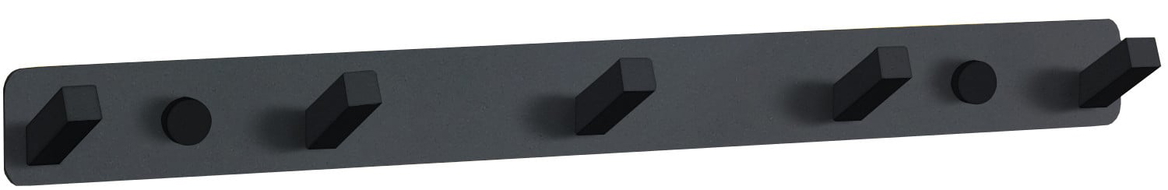 Mexen towel hook with five holders, black - 709175-70