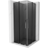 Mexen Velar L Duo sliding shower enclosure 100 x 100 cm, graphite, chrome - 871-100-100-02-43-01