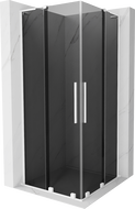 Mexen Velar L Duo sliding shower cabin 90 x 90 cm, graphite, white - 871-090-090-02-43-20
