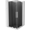 Mexen Velar L Duo sliding shower cabin 100 x 100 cm, graphite, white - 871-100-100-02-43-20