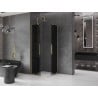 Mexen Velar L Duo sliding shower enclosure 80 x 80 cm, graphite, gold - 871-080-080-02-43-50