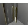 Mexen Velar L Duo sliding shower enclosure 80 x 80 cm, graphite, gold - 871-080-080-02-43-50