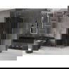 Mexen Velar L Duo sliding shower enclosure 100 x 100 cm, graphite, brushed gold - 871-100-100-02-43-55