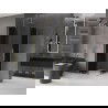 Mexen Velar L Duo sliding shower enclosure 100 x 100 cm, graphite, brushed gold - 871-100-100-02-43-55