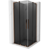 Mexen Velar L Duo sliding shower cabin 80 x 80 cm, graphite, rose gold - 871-080-080-02-43-60