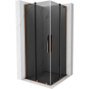 Mexen Velar L Duo Sliding Shower Enclosure 80 x 80 cm, Graphite, Rose Gold - 871-080-080-02-43-60