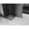 Mexen Velar L Duo Sliding Shower Enclosure 80 x 80 cm, Graphite, Rose Gold - 871-080-080-02-43-60