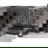 Mexen Velar L Duo sliding shower cabin 90 x 90 cm, graphite, rose gold - 871-090-090-02-43-60
