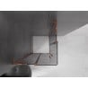 Mexen Velar L Duo sliding shower cabin 100 x 100 cm, graphite, rose gold - 871-100-100-02-43-60