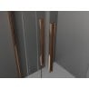 Mexen Velar L Duo sliding shower cabin 100 x 100 cm, graphite, rose gold - 871-100-100-02-43-60