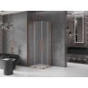 Mexen Velar L Duo sliding shower cabin 80 x 80 cm, frost, rose gold - 871-080-080-02-33-60