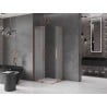 Mexen Velar L Duo sliding shower cabin 80 x 80 cm, frost, rose gold - 871-080-080-02-33-60
