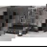 Mexen Velar L Duo sliding shower cabin 90 x 90 cm, graphite, brushed copper - 871-090-090-02-43-65