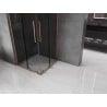 Mexen Velar L Duo Sliding Shower Cabin 100 x 100 cm, Graphite, Brushed Copper - 871-100-100-02-43-65