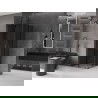 Mexen Velar L Duo sliding shower cabin 100 x 100 cm, graphite, brushed gun gray - 871-100-100-02-43-66