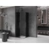 Mexen Velar L Duo sliding shower cabin 100 x 100 cm, graphite, brushed gun gray - 871-100-100-02-43-66