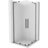 Mexen Velar L Duo sliding shower enclosure 80 x 80 cm, frost, brushed gun gray - 871-080-080-02-33-66