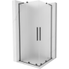 Mexen Velar L Duo sliding shower cabin 90 x 90 cm, frost, brushed gun gray - 871-090-090-02-33-66