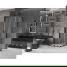 Mexen Velar L Duo Sliding Shower Enclosure 80 x 80 cm, Frosted, Black - 871-080-080-02-33-70