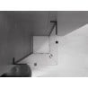Mexen Velar L Duo Sliding Shower Enclosure 80 x 80 cm, Frosted, Black - 871-080-080-02-33-70