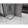 Mexen Velar L Duo sliding shower cabin 90 x 90 cm, frost, black - 871-090-090-02-33-70