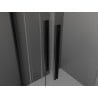 Mexen Velar L Duo Sliding Shower Enclosure 80 x 80 cm, Frosted, Black - 871-080-080-02-33-70