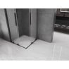 Mexen Velar L Duo sliding shower cabin 100 x 100 cm, frosted, black - 871-100-100-02-33-70