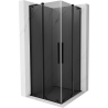 Mexen Velar L Duo sliding shower cabin 100 x 100 cm, graphite, black - 871-100-100-02-43-70
