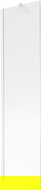 Mexen Next 1-wing Bathtub Screen 50 x 150 cm, Stripes, White - 895-050-000-00-09-20