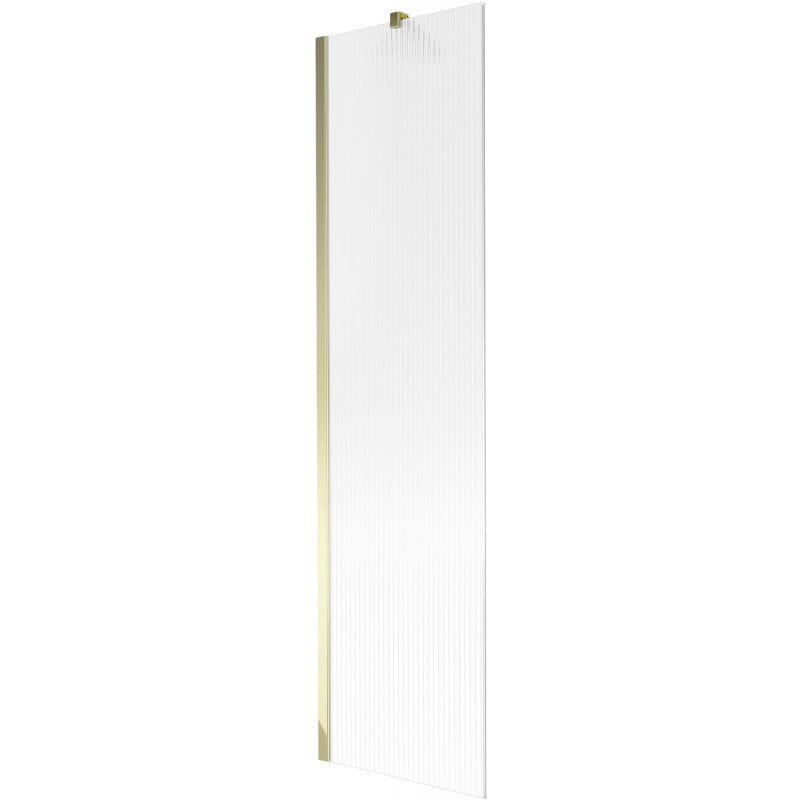 Mexen Next 1-wing Bath Screen 50 x 150 cm, Striped, Gold - 895-050-000-00-09-50