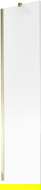 Mexen Next Shower Screen 1-Panel 50 x 150 cm, Stripes, Gold - 895-050-000-00-09-50