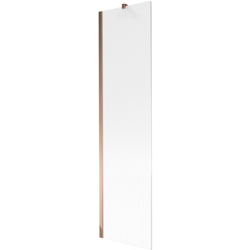 Mexen Next 1-panel Bath Screen 50 x 150 cm, Stripes, Rose Gold - 895-050-000-00-09-60