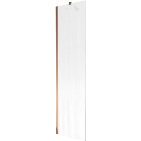 Mexen Next 1-panel Bath Screen 50 x 150 cm, Stripes, Rose Gold - 895-050-000-00-09-60
