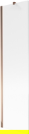 Mexen Next 1-wing Bathtub Screen 50 x 150 cm, Striped, Rose Gold - 895-050-000-00-09-60