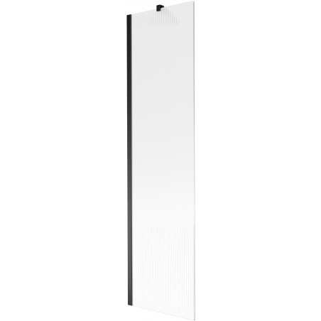 Mexen Next 1-wing Bath Screen 50 x 150 cm, Striped, Black - 895-050-000-00-09-70