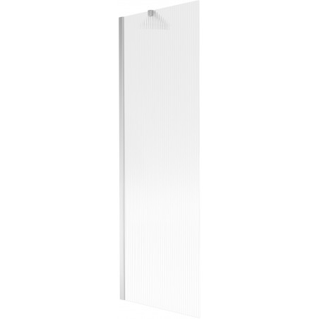 Mexen Next 1-Panel Bathtub Screen 60 x 150 cm, Striped Glass, Chrome - 895-060-000-00-09-01
