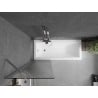 Mexen Next 1-Panel Bathtub Screen 60 x 150 cm, Striped Glass, Chrome - 895-060-000-00-09-01