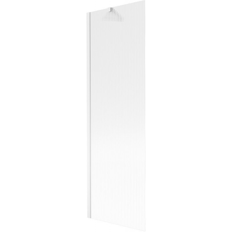 Mexen Next 1-wing bath screen 60 x 150 cm, stripes, white - 895-060-000-00-09-20