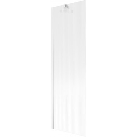 Mexen Next 1-wing bath screen 60 x 150 cm, stripes, white - 895-060-000-00-09-20