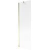 Mexen Next shower screen 1-winged 60 x 150 cm, stripes, gold - 895-060-000-00-09-50