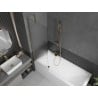 Mexen Next shower screen 1-winged 60 x 150 cm, stripes, gold - 895-060-000-00-09-50
