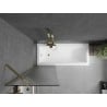 Mexen Next shower screen 1-winged 60 x 150 cm, stripes, gold - 895-060-000-00-09-50