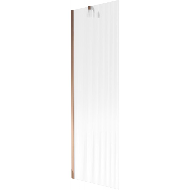 Mexen Next 1-fold Bath Screen 60 x 150 cm, Stripes, Rose Gold - 895-060-000-00-09-60