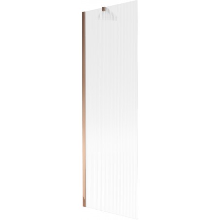 Mexen Next 1-fold Bath Screen 60 x 150 cm, Stripes, Rose Gold - 895-060-000-00-09-60