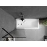 Mexen Next 1-panel Bathtub Screen 60 x 150 cm, Stripes, Black - 895-060-000-00-09-70