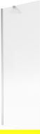 Mexen Next Bathtub Screen 1-Panel 70 x 150 cm, Stripes, Chrome - 895-070-000-00-09-01