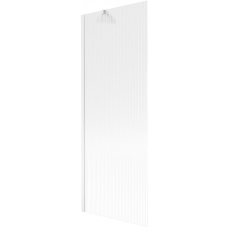Mexen Next bath screen 1-fold 70 x 150 cm, stripes, white - 895-070-000-00-09-20