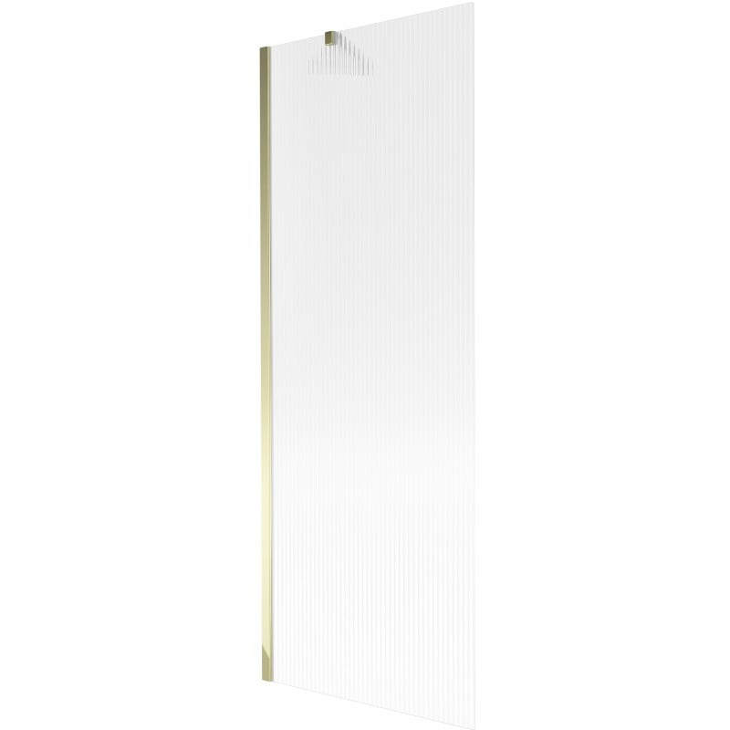 Mexen Next 1-panel bath screen 70 x 150 cm, stripes, gold - 895-070-000-00-09-50